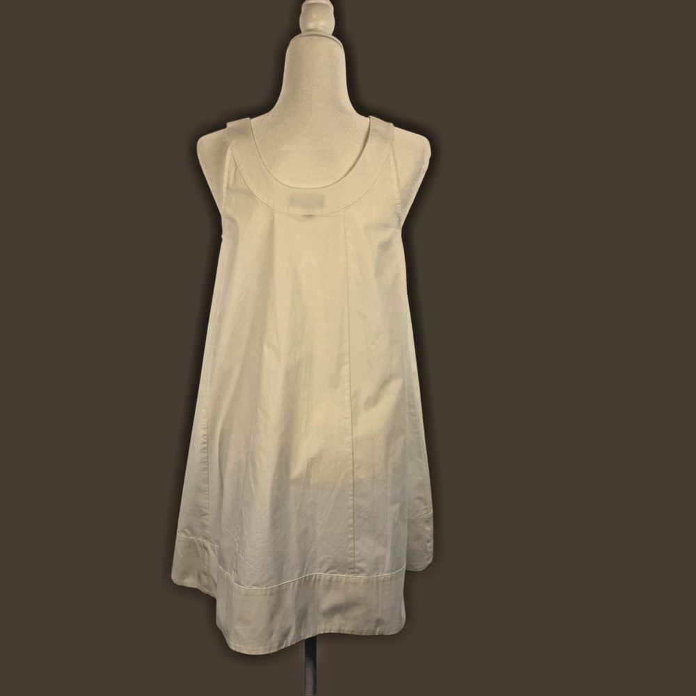 J. CREW Women's Scoopneck Shift Dress Cotton Poplin Dress White Size XS Vacation - Picture 4 of 12